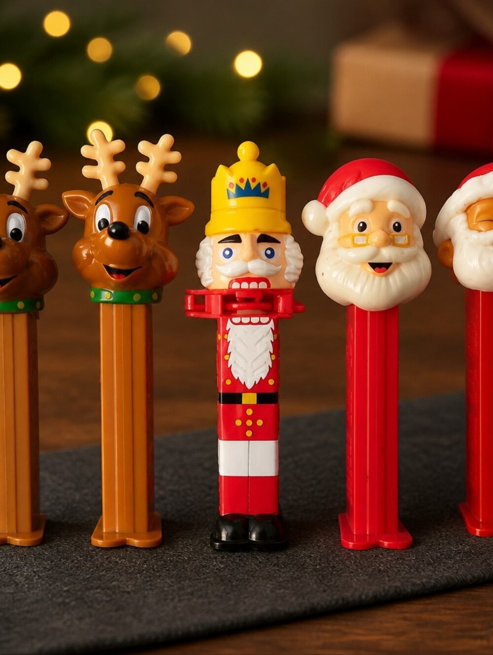 Santa, Nutcracker and Reindeers Holiday Pez Candy Dispensers